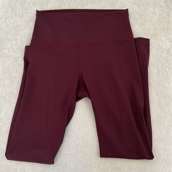 Lululemon Wunder Train High-Rise Leggings 25" Cassis Maroon Size 6 - Picture 2 of 10